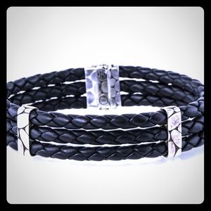 John Hardy, Silver & Leather Bracelet